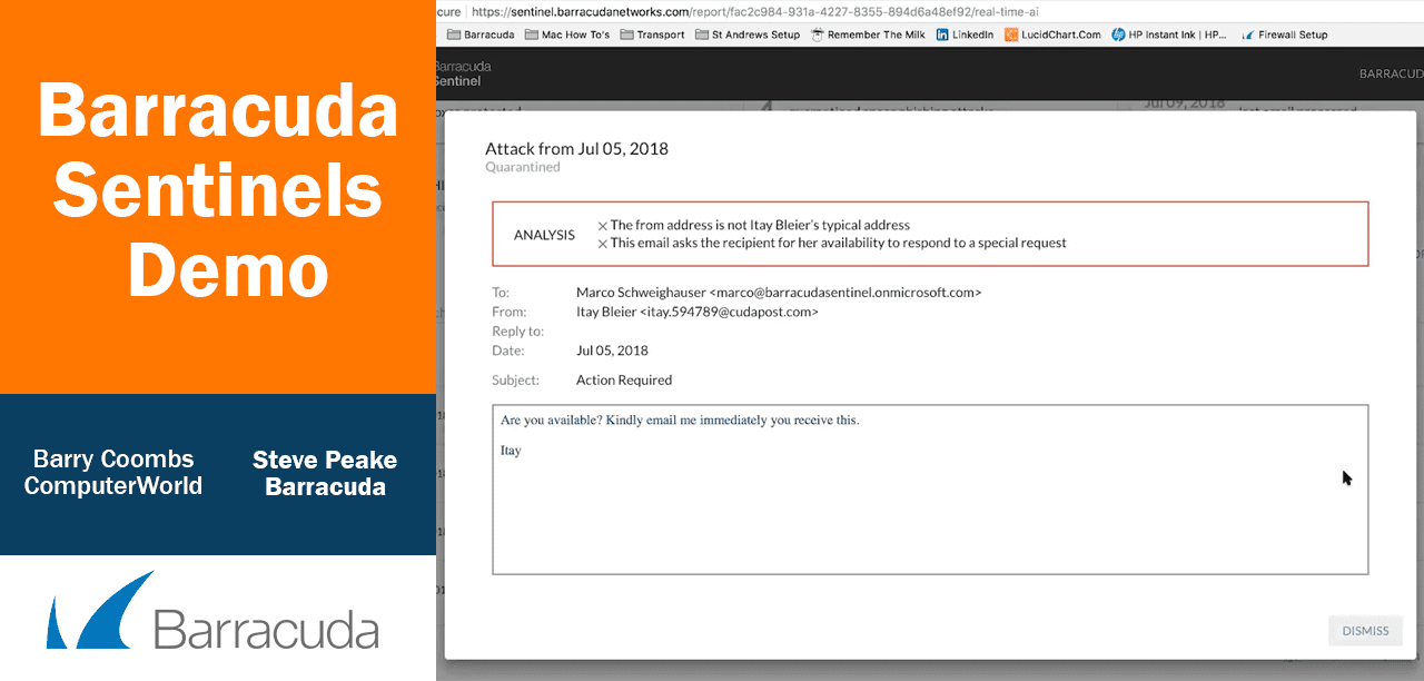 [VIDEO] Barracuda’s Sentinel Demo