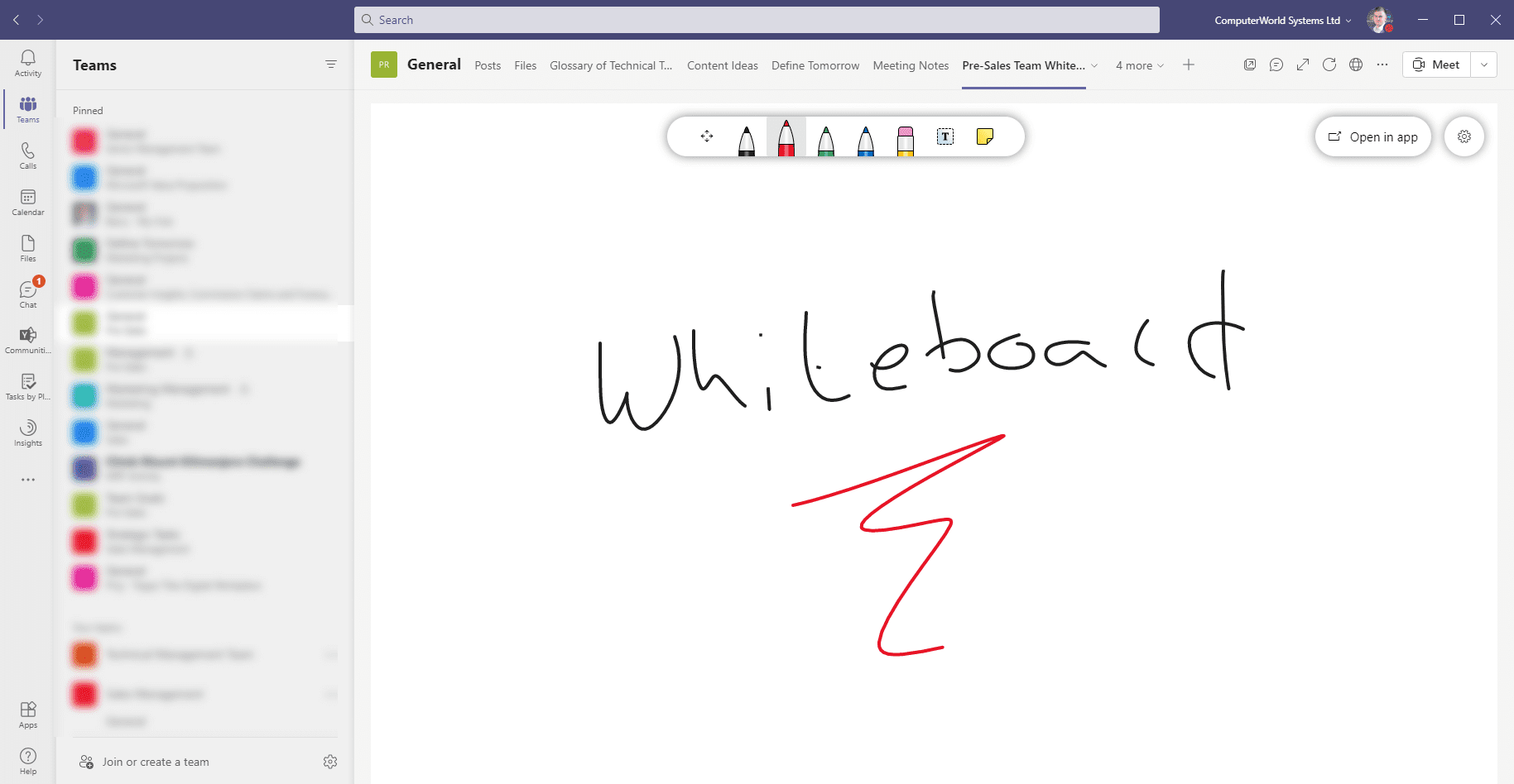 Now Available! Add a whiteboard as a tab in a Microsoft Teams channel